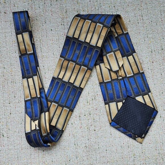 Croft and Barrow Men Tie Multi Color 100% Silk Neck Tie Classic Tie - Picture 2 of 9